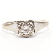 HALLMARKED 18CT GOLD DIAMOND SOLITAIRE RING