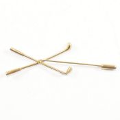 HALLMARKED 9CT GOLD GOLFING STICK PIN