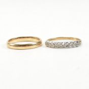 TWO HALLMARKED 9CT GOLD RINGS