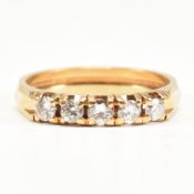 18CT GOLD & DIAMOND FIVE STONE RING