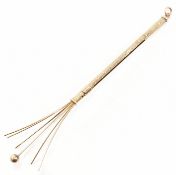 HALLMARKED 9CT GOLD CHAMPAGNE SWIZZLE STICK FOB