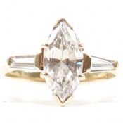 HALLMARKED 9CT GOLD & CZ RING