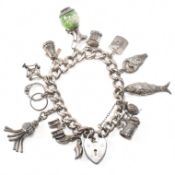 HALLMARKED 925 SILVER CHARM BRACELET