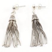 PAIR OF 925 SILVER TASSEL DROP EARRINGS