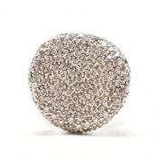 HALLMARKED 9CT WHITE GOLD & DIAMOND DRESS RING