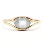 HALLMARKED 9CT GOLD & SYNTHETIC SPINEL RING