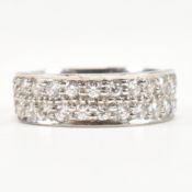 PLATINUM & DIAMOND DOUBLE ROW HALF ETERNITY RING
