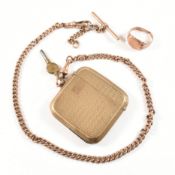 HALLMARKED 9CT GOLD ALBERT CHAIN VESTA & RING