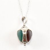 925 SILVER REVOLVING HEART PENDANT NECKLACE