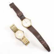 9CT GOLD SMITHS DE LUXE 15 JEWEL WRISTWATCH & ONE OTHER