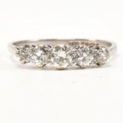 HALLMARKED 18CT WHITE GOLD & DIAMOND FIVE STONE RING