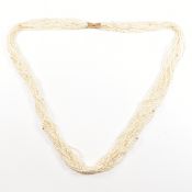 14CT GOLD & MULTI STRAND SEED PEARL NECKLACE