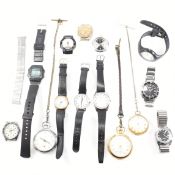 COLLECTION OF VINTAGE WRIST WATCHES & POCKET WATCHES