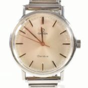 MID CENTURY GENTLEMANS OMEGA STAINLESS STEEL WRISTWATCH