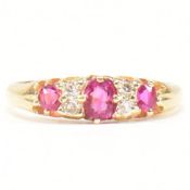 GOLD RUBY & DIAMOND RING