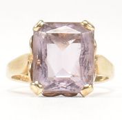 HALLMARKED 9CT GOLD & AMETHYST RING