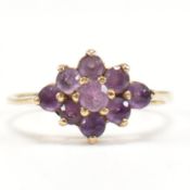HALLMARKED 9CT GOLD & AMETHYST RING