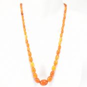 VINTAGE BUTTERSCOTCH AMBER BEAD NECKLACE