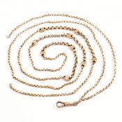 19TH CENTURY LONG GUARD MUFF CHAIN AF