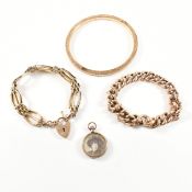 SELECTION OF ANTIQUE & VINTAGE ROLLED GOLD JEWELLERY