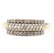 HALLMARKED 9CT GOLD & DIAMOND CLUSTER RING