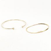 TWO HALLMARKED 9CT GOLD BRACELETS