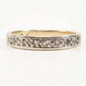 9CT GOLD & DIAMOND HALF ETERNITY RING