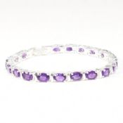 925 SILVER & AMETHYST BRACELET