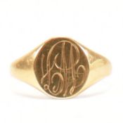 1920S HALLMARKED 18CT GOLD SIGNET RING