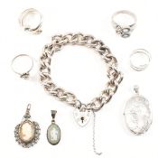 COLLECTION OF 925 SILVER JEWELLERY