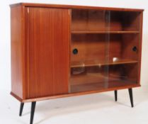 MID 20TH CENTURY TEAK WOOD GLAZED BOOKCASE