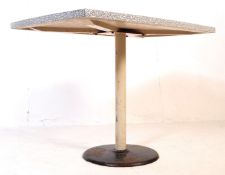 MID CENTURY FORMICA TOPPED KITCHEN DINING TABLE