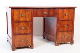 19TH CENTURY VICTORIAN TWIN PEDESTAL OFFICE DESK