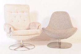 TWO MID 20TH CENTURY RETRO DESIGN ARMCHAIRS