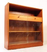 NATHAN FURNITURE MID CENTURY TEAK BOOKCASE CABINET