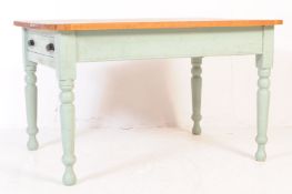 20TH CENTURY COUNTRY PINE REFECTORY DINING TABLE