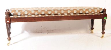 VICTORIAN REVIVAL MAHOGANY OTTOMAN FOOTSTOOL