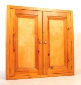 LATER 20TH CENTURY PINE TWO DOOR HOUSEKEEPERS CUPBOARD