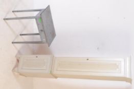 VINTAGE 20TH CENTURY SHABBY CHIC PAINTED PEDESTAL CABINET