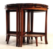 QUEEN ANNE QUARTETTO FLAME MAHOGANY NEST OF TABLES