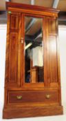 EARLY 20TH CENTURY EDWARDIAN MAHOGANY INALID WARDROBE