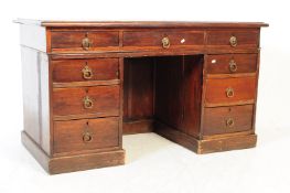 19TH CENTURY VICTORIAN MAHOGANY TWIN PEDESTAL DESK