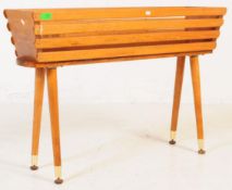 MID 20TH CENTURY 1950S TEAK PLANTER TROUGH ON FEET