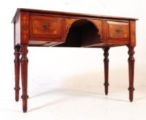 19TH CENTURY MAHOGANY & MARQUETRY WRITING TABLE DESK
