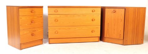 BRITISH MODERN DESIGN - TEAK VENEERED CHEST OF DRAWERS