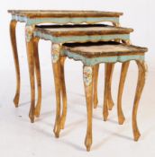19TH CENTURY HAND PAINTED ITALIAN NEST OF TABLES