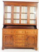 18TH CENTURY GEORGE III COUNTRY OAK WELSH DRESSER