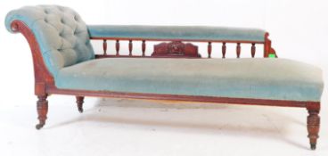 19TH CENTURY VICTORIAN MAHOGANY CHAISE LONGUE DAYBED