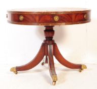 GEORGE III REVIVAL LOW MAHOGANY RENT / DRUM TABLE