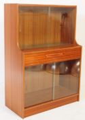 AVALON - MID CENTURY TEAK GLAZED DISPLAY CABINET